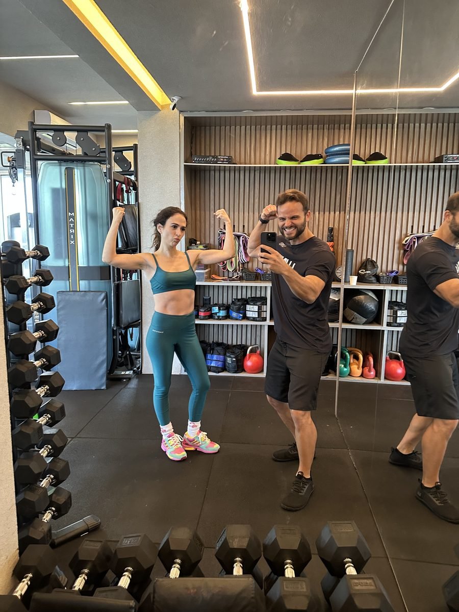 Tata Werneck treinando com Rafa Lund